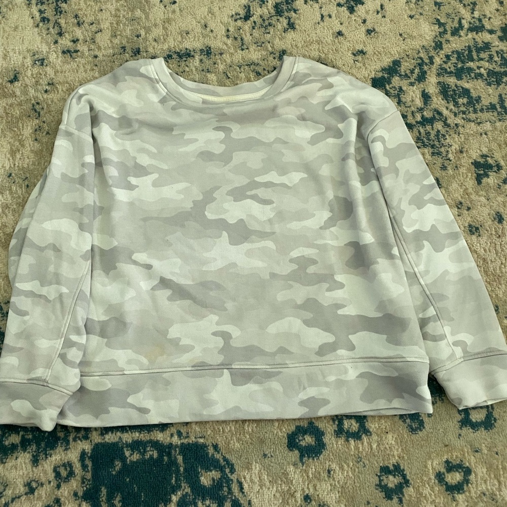 Grey/white camouflage sweatshirt